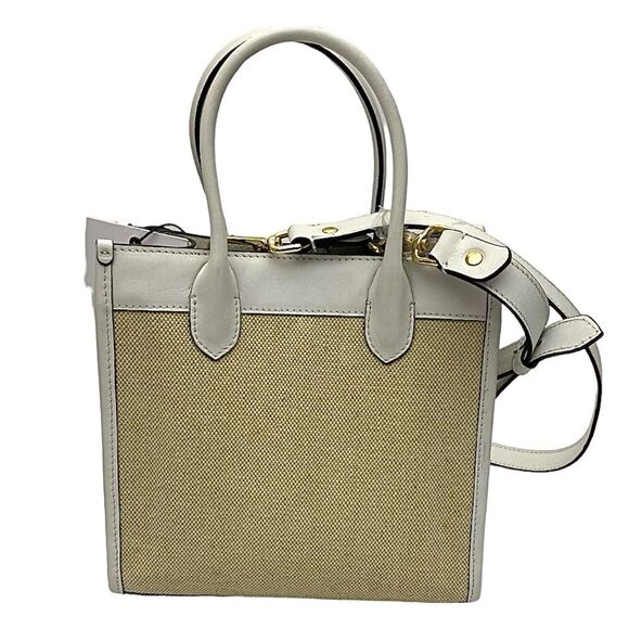 Jeff Wan Textile Tote – Quilted Leather Pineapple, Crossbody/Top Handle – Beige - Picture 5 of 12